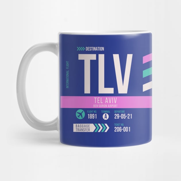 Tel Aviv (TLV) Airport Code Baggage Tag by SLAG_Creative